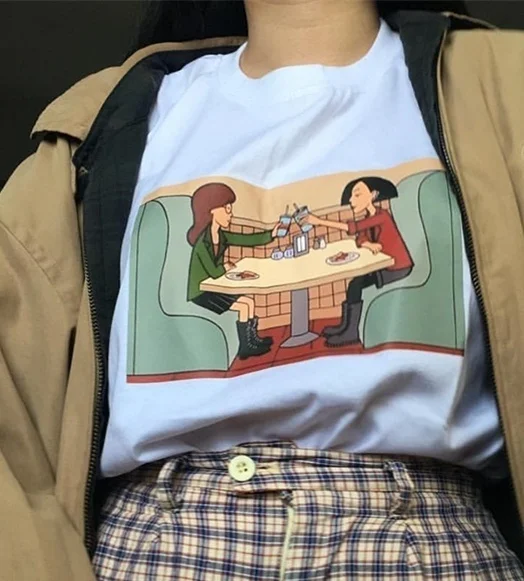 fashionshow-JF Funny Daria And Jane Lane Sick Strange World Tee Shirt Hip Hop Homme T Shirt O-neck Tee Tops
fashionshow-JF Funny Daria And Jane Lane Sick Strange World Tee Shirt Hip Hop Homme T Shirt O-neck Tee Tops