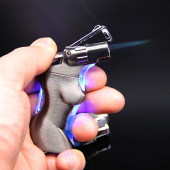 Spray Gun Lighter Jet Torch Turbo Lighter Cigar Pipe Lighter Butane LED Light Body Shape Cigarette 1300 C Fire Windproof
Spray Gun Lighter Jet Torch Turbo Lighter Cigar Pipe Lighter Butane LED Light Body Shape Cigarette 1300 C Fire Windproof