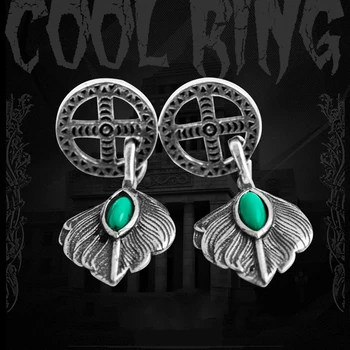 100% Pure 925 Sterling Silver Feather Stud Earrings Ethnic Green Turquoise Eagle Jewelry For Men And Women
100% Pure 925 Sterling Silver Feather Stud Earrings Ethnic Green Turquoise Eagle Jewelry For Men And Women