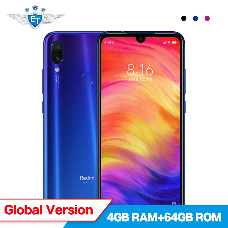 Xiaomi Redmi Note 7 4GB 64GB Global Version Smartphone Snapdragon 660 Octa Core 48MP Dual Camera 6.3'' FHD+ 4000mAh Mobile Phone
Xiaomi Redmi Note 7 4GB 64GB Global Version Smartphone Snapdragon 660 Octa Core 48MP Dual Camera 6.3'' FHD+ 4000mAh Mobile Phone