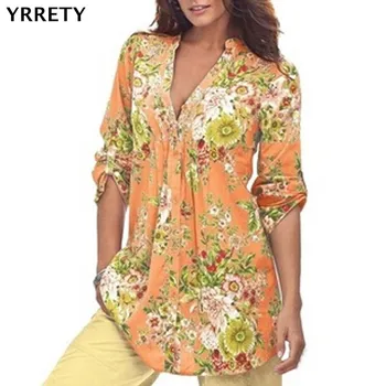 YRRETY V-Neck Printed Floral Blouses Women Button Long Sleeve Blouse Shirts Women Casual Tops Blusas Spring Autumn New Clothes
YRRETY V-Neck Printed Floral Blouses Women Button Long Sleeve Blouse Shirts Women Casual Tops Blusas Spring Autumn New Clothes