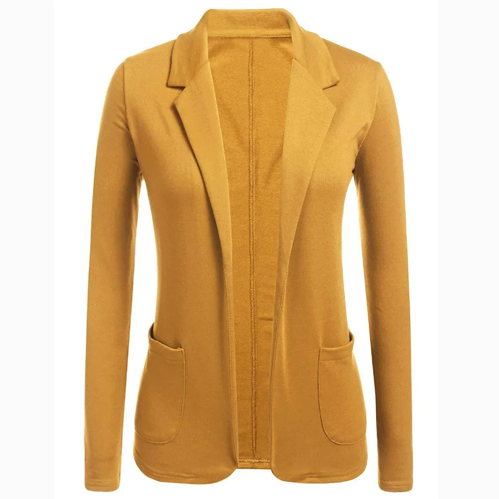 Women Blazers Coat Long Sleeve Notched Neck Slim Solid Cardigan Suit Office Lady Casual Work Outwear Suits Female
Women Blazers Coat Long Sleeve Notched Neck Slim Solid Cardigan Suit Office Lady Casual Work Outwear Suits Female