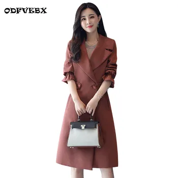 2020 spring autumn new windbreaker jacket female medium long over knee plus size Slim suit collar coat Women's clothing ODFVEBX
2020 spring autumn new windbreaker jacket female medium long over knee plus size Slim suit collar coat Women's clothing ODFVEBX