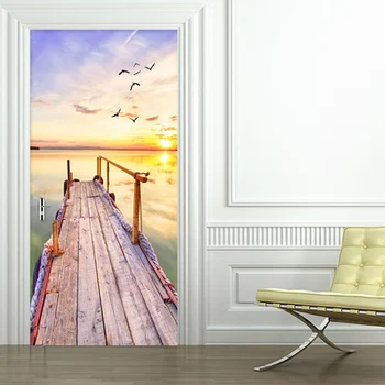 Living Room Bedroom Sea View Wood Bridge Door Sticker PVC Waterproof Wallpaper Home Decoration Paste Vinyl 3D Murals Door Decals
Living Room Bedroom Sea View Wood Bridge Door Sticker PVC Waterproof Wallpaper Home Decoration Paste Vinyl 3D Murals Door Decals