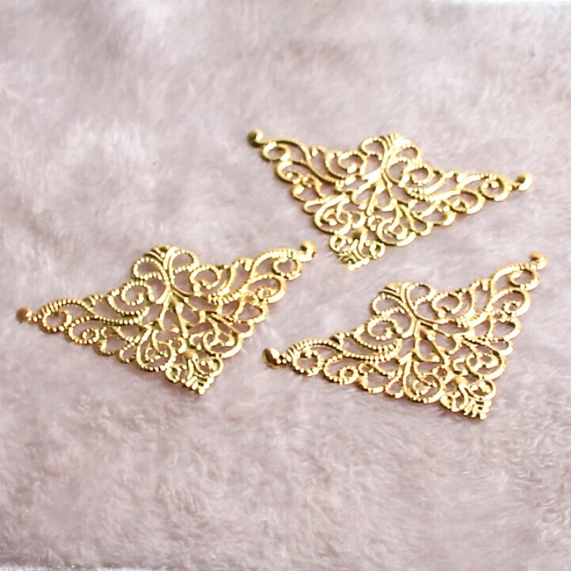 15Pcs Gold Filigree Flower Connectors Metal Crafts Jewelry Making 48mmx75mmmm Diy Accessories Charm Pendant
15Pcs Gold Filigree Flower Connectors Metal Crafts Jewelry Making 48mmx75mmmm Diy Accessories Charm Pendant