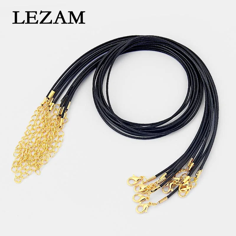 10pcs Black/Brown/Mixed Color 1.5mm Korean Cotton Wax Cord End Gold Lobster Clasp Chain Necklace Jewelry
10pcs Black/Brown/Mixed Color 1.5mm Korean Cotton Wax Cord End Gold Lobster Clasp Chain Necklace Jewelry