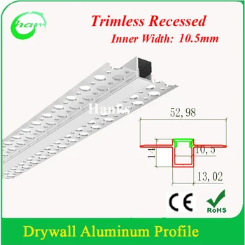 20M(1M/PCS) Trimless Recessed Aluminum Drywall Profile Channel for Single Row Strip Light
20M(1M/PCS) Trimless Recessed Aluminum Drywall Profile Channel for Single Row Strip Light