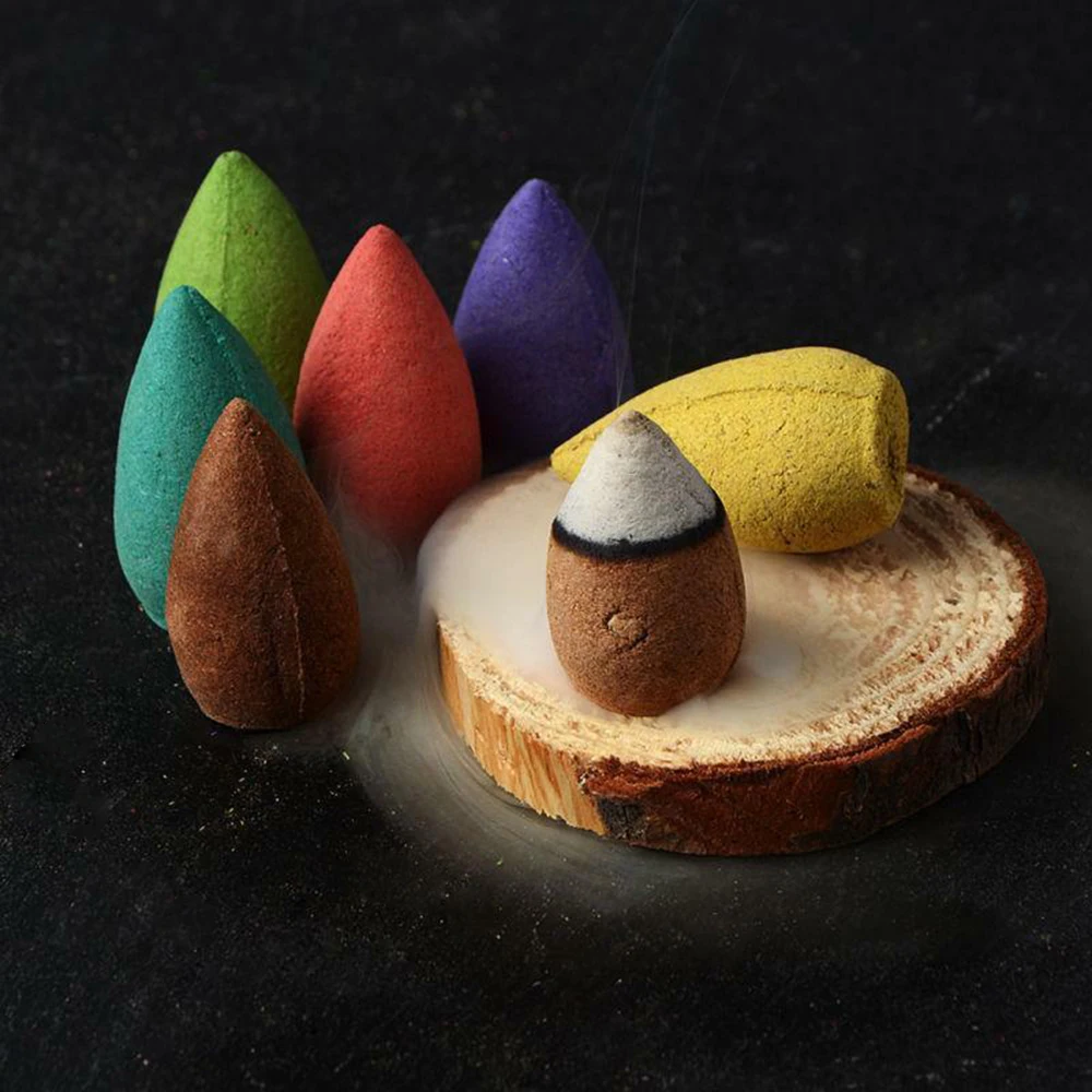 50PCS Floral Incense Cone With Tray Colorful Fragrance Scent Tower Incense Mixed Scent Aromatherapy Fresh Air Aroma Spice
50PCS Floral Incense Cone With Tray Colorful Fragrance Scent Tower Incense Mixed Scent Aromatherapy Fresh Air Aroma Spice