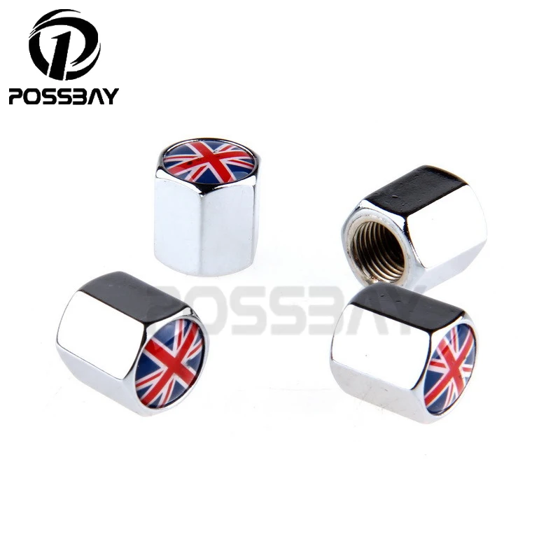 POSSBAY 4Pcs Black Car Styling the United Kingdom Flag Steel Car Wheel Tyre Tire Stem Air Valve Caps Cover 
POSSBAY 4Pcs Black Car Styling the United Kingdom Flag Steel Car Wheel Tyre Tire Stem Air Valve Caps Cover