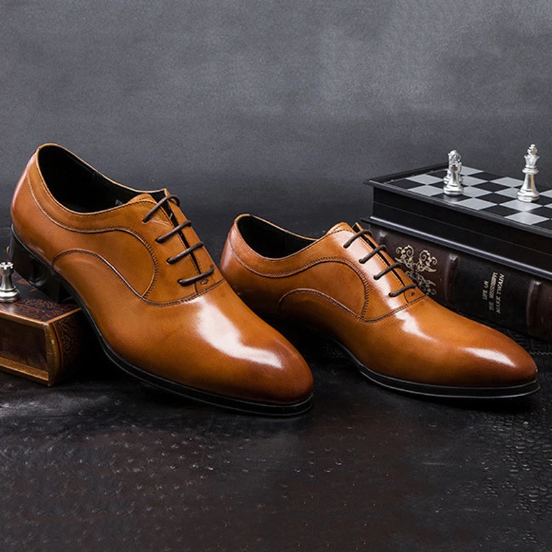 Frenulum Leather Shoes Men Business Cow Leather Dress Shoes Breathable Cusp Head British Style Men Leather Shoes
Frenulum Leather Shoes Men Business Cow Leather Dress Shoes Breathable Cusp Head British Style Men Leather Shoes