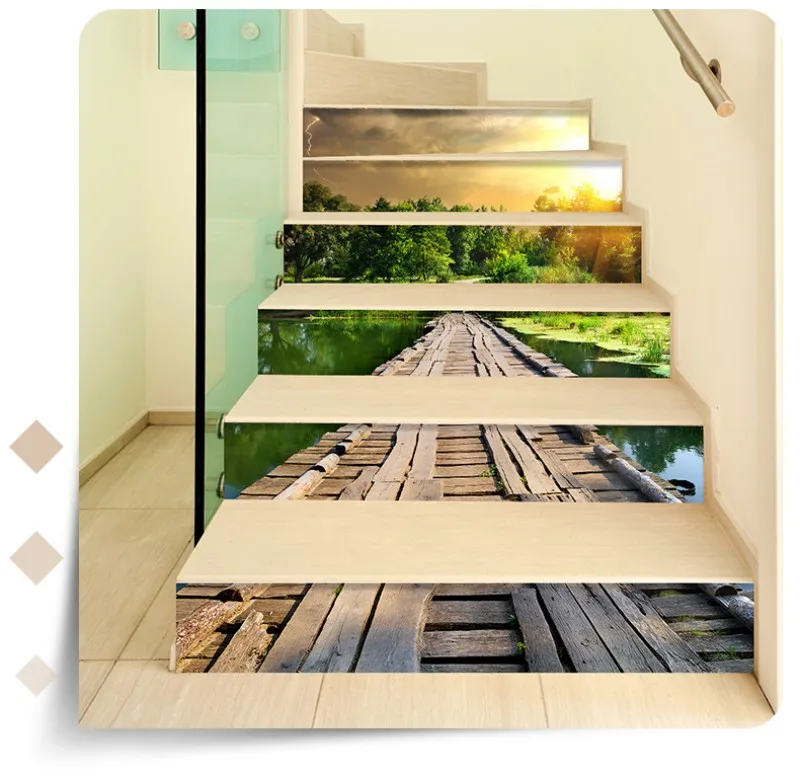 Stair Stickers for Stairway 3D Visual Effect Removable Vinyl Wall Decals Modern Art Landscape Picture Home Fashion Decorations
Stair Stickers for Stairway 3D Visual Effect Removable Vinyl Wall Decals Modern Art Landscape Picture Home Fashion Decorations