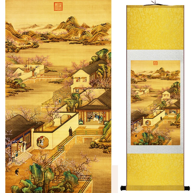 landscape painting Home Office Decoration Chinese scroll painting mountain and River painting China palace garden19041903
landscape painting Home Office Decoration Chinese scroll painting mountain and River painting China palace garden19041903