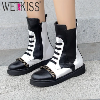 WETKISS New Keep Warm Winter Chelsea Boots Flat With Plush Ankle Boots Platform Color Matching Shoes Round Toe Thick Heel Bootie
WETKISS New Keep Warm Winter Chelsea Boots Flat With Plush Ankle Boots Platform Color Matching Shoes Round Toe Thick Heel Bootie