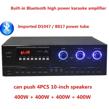 KA-093 amplifier D1047 B817 power tube 400W Home HIFI High power Bluetooth digital ECHO Karaoke KTV AV amplifier home theater
KA-093 amplifier D1047 B817 power tube 400W Home HIFI High power Bluetooth digital ECHO Karaoke KTV AV amplifier home theater