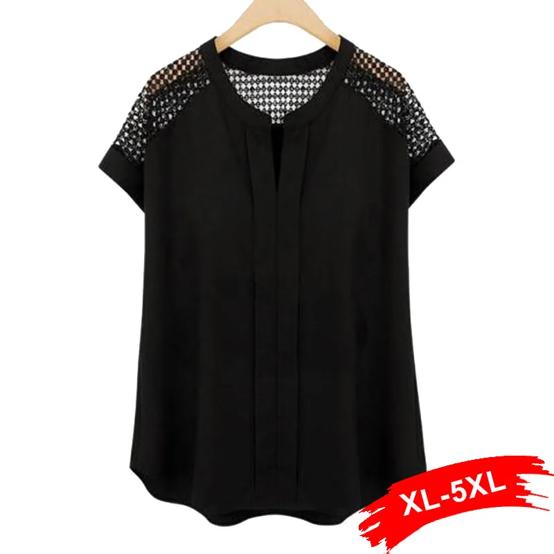 Plus Size Hollow Out Shoulder Deep-V Neck Blouse Shirt Short Batwing Sleeve White Blouse 2018 Summer Chiffon Blouse Women
Plus Size Hollow Out Shoulder Deep-V Neck Blouse Shirt Short Batwing Sleeve White Blouse 2018 Summer Chiffon Blouse Women