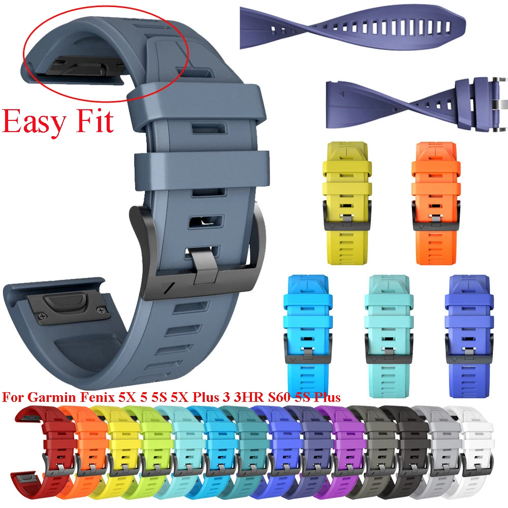 26 22 20MM Watchband Strap for Garmin Fenix 5X 5 5S 5X Plus 3 3HR S60 MK1 Smart Watch Quick Release Silicone Easyfit Wrist Strap
26 22 20MM Watchband Strap for Garmin Fenix 5X 5 5S 5X Plus 3 3HR S60 MK1 Smart Watch Quick Release Silicone Easyfit Wrist Strap