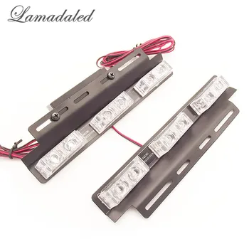 Lamadaled 2 x 6LED Auto grille Flashing light police vehicle led warning strobe light white red blue amber green
Lamadaled 2 x 6LED Auto grille Flashing light police vehicle led warning strobe light white red blue amber green
