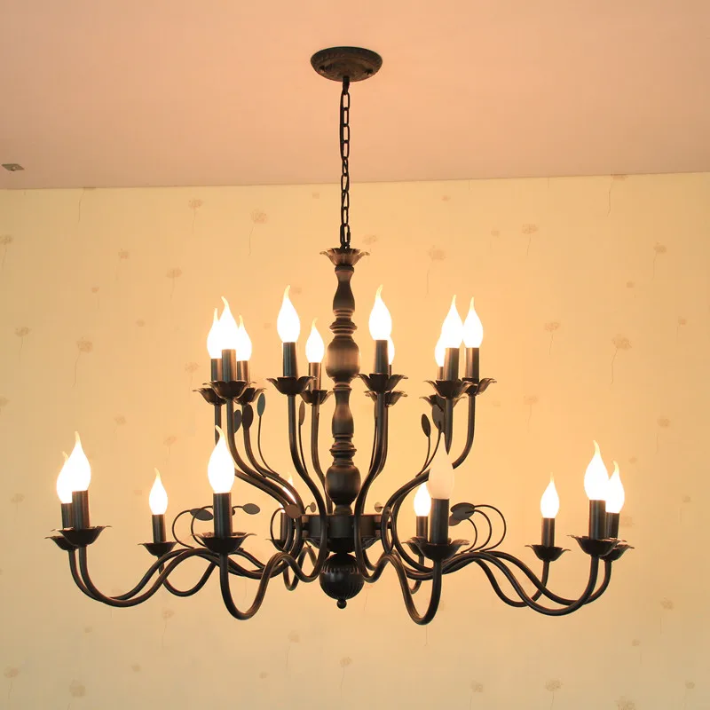 European Iron Chandelier Lighting Villa Retro Chandelier Clothing Store Candle Lights Living Room Restaurant Black Chandeliers
European Iron Chandelier Lighting Villa Retro Chandelier Clothing Store Candle Lights Living Room Restaurant Black Chandeliers