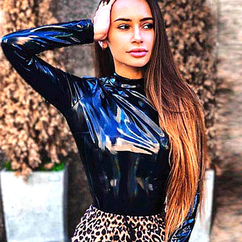 Women Sexy Leather Bodysuit Black Faux Leather Long Sleeve Bodysuit Skinny Girls Club Shinny PU Short Catsuit One Piece Jumpsuit
Women Sexy Leather Bodysuit Black Faux Leather Long Sleeve Bodysuit Skinny Girls Club Shinny PU Short Catsuit One Piece Jumpsuit