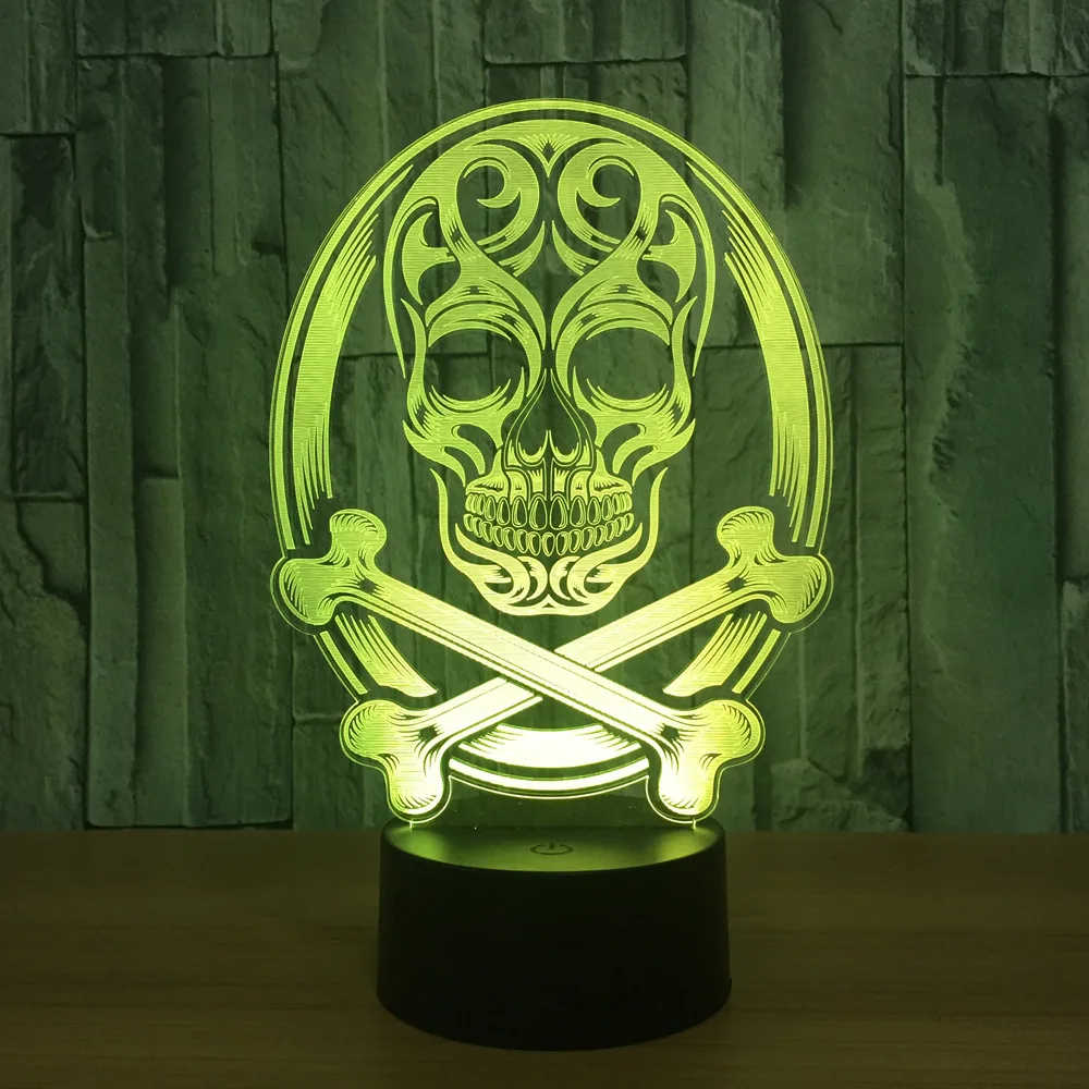 3D LED Color Night Light 7 Changing Lamp Skull Multi-colored Bulbing Light Acrylic 3D Hologram Illusion Desk Lamp For Kids Gift
3D LED Color Night Light 7 Changing Lamp Skull Multi-colored Bulbing Light Acrylic 3D Hologram Illusion Desk Lamp For Kids Gift