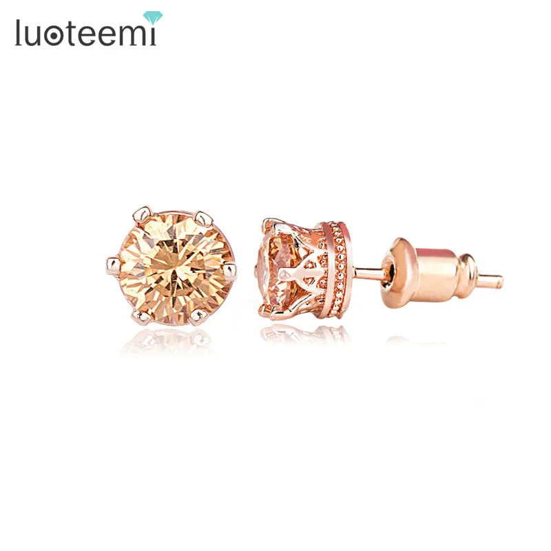 Luoteemi Brand Simple Design Cheap Rose Gold-Color CZ Crystal Small Stud Earrings Fashion Earring for Women Daily Wear Jewelry
Luoteemi Brand Simple Design Cheap Rose Gold-Color CZ Crystal Small Stud Earrings Fashion Earring for Women Daily Wear Jewelry