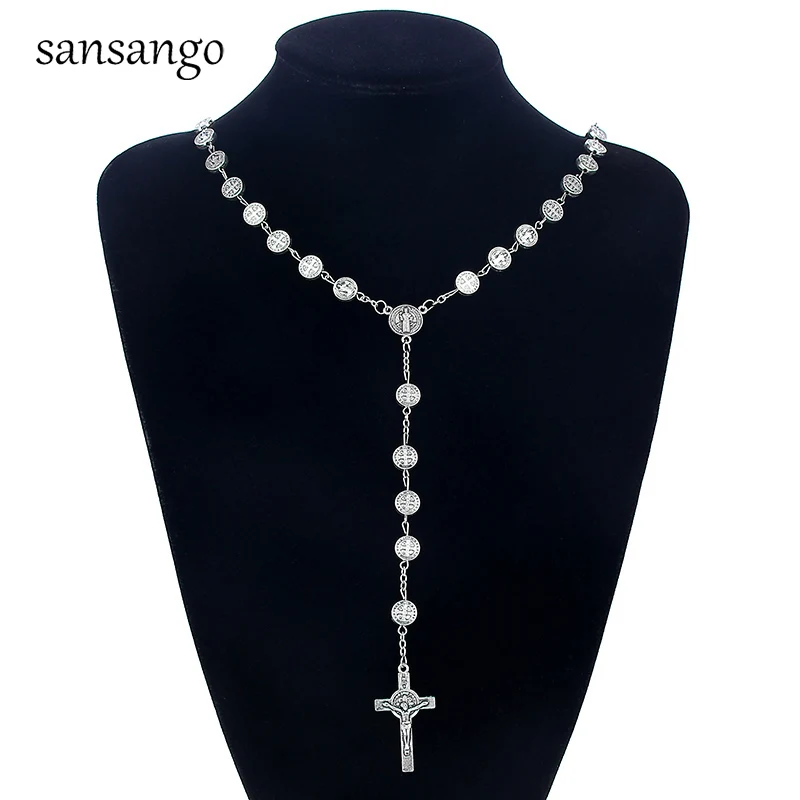 New Arrival Vintag Silver Jewelry Jesus Rosary Center Sacred Mercy Holy Icon Religious Rosary Necklace For Women Men Gifts
New Arrival Vintag Silver Jewelry Jesus Rosary Center Sacred Mercy Holy Icon Religious Rosary Necklace For Women Men Gifts
