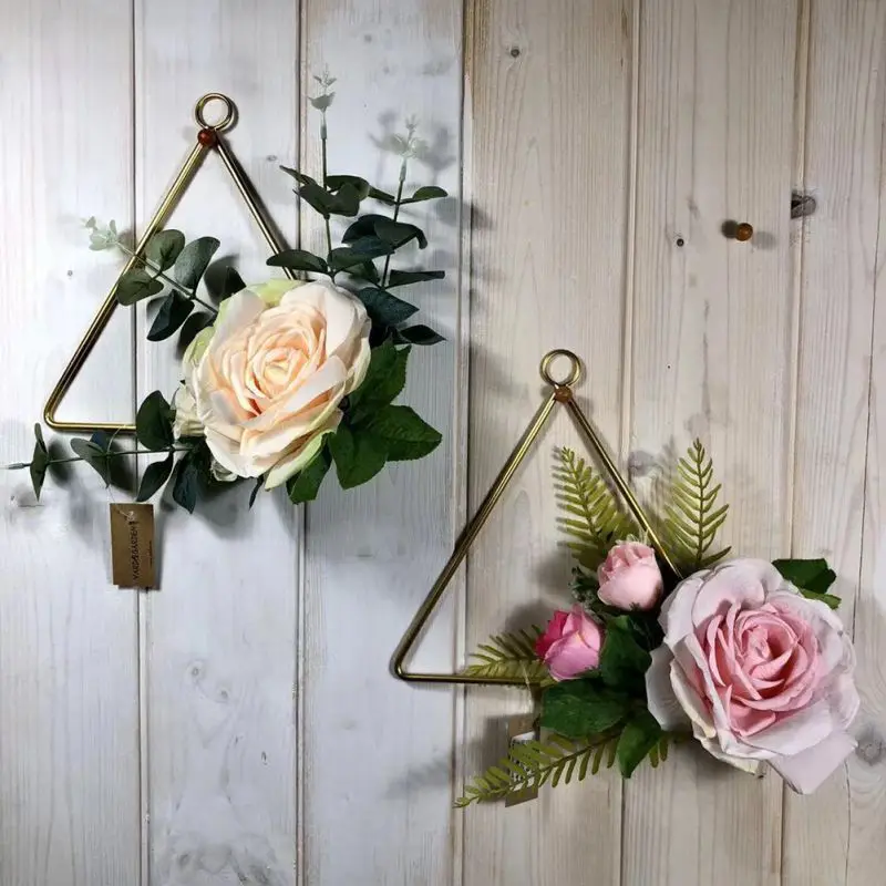 Geometric Metal Garland Home Hanging Wreath Decoration Artificial Rose Flower Ring Holder Wall Hoop Wall Hanging Ornament
Geometric Metal Garland Home Hanging Wreath Decoration Artificial Rose Flower Ring Holder Wall Hoop Wall Hanging Ornament