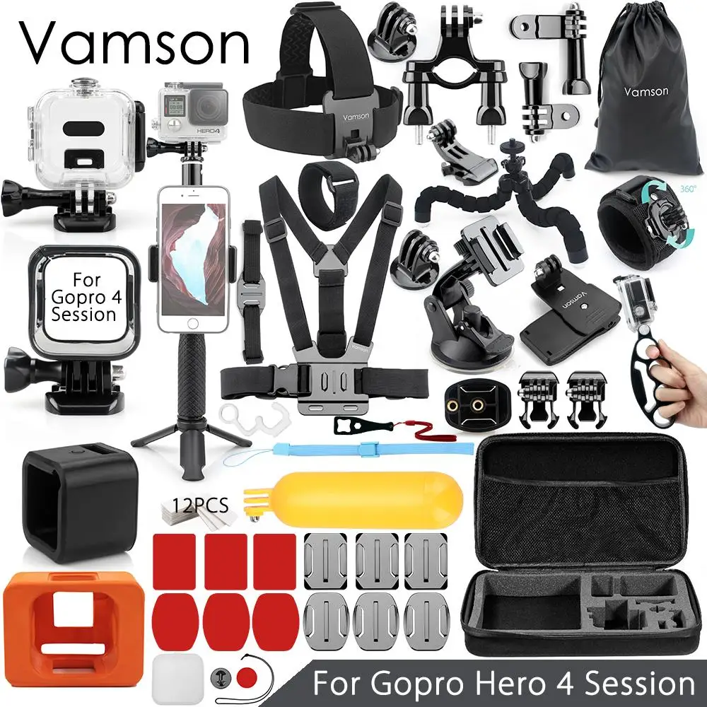 Vamson for Gopro Hero 4 Session Accessories Set 3 Way Monopod Mini Tripod for Go pro hero 4 Session Action Camera VS15
Vamson for Gopro Hero 4 Session Accessories Set 3 Way Monopod Mini Tripod for Go pro hero 4 Session Action Camera VS15