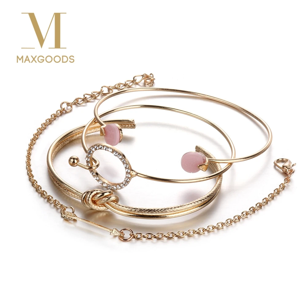 4 Pcs/ Set Classic Arrow Knot Round Crystal Gem Multilayer Adjustable Open Bracelet Set Women Fashion Elegant Party Jewelry Gift
4 Pcs/ Set Classic Arrow Knot Round Crystal Gem Multilayer Adjustable Open Bracelet Set Women Fashion Elegant Party Jewelry Gift