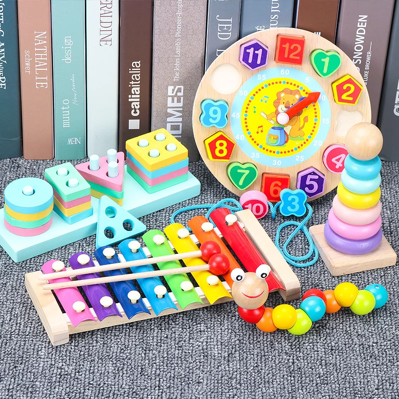 Candice guo wooden toy wood block Montessori Geometric shape colorful tower round bead cognitive intelligence pillar match game
Candice guo wooden toy wood block Montessori Geometric shape colorful tower round bead cognitive intelligence pillar match game