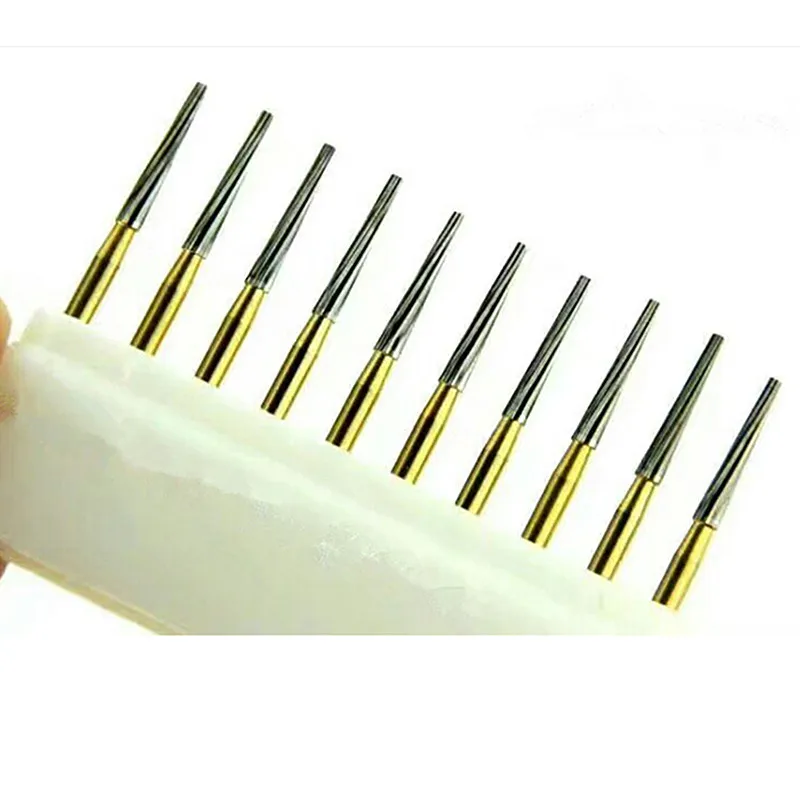 30 Pieces/Lot Dental Tungsten Carbide Burs Triming & Finishing Gold TC bur 8-12 Blades FG Dental Clinic Lab Material Drill
30 Pieces/Lot Dental Tungsten Carbide Burs Triming & Finishing Gold TC bur 8-12 Blades FG Dental Clinic Lab Material Drill