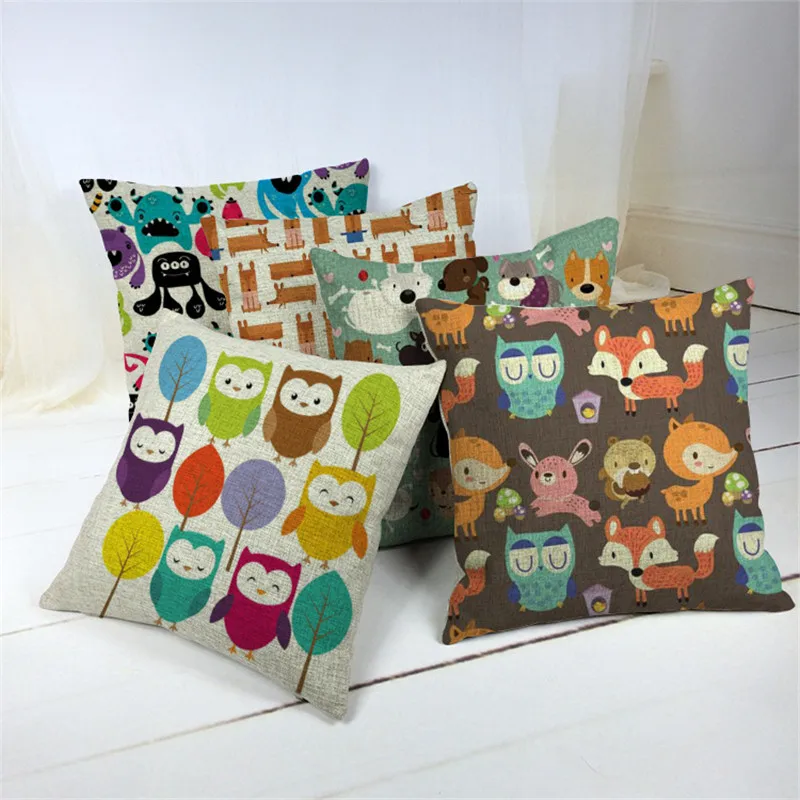 Decorative throw pillows case owl fox dog pet animals cotton linen cushion cover for sofa home decor almofadas 45x45cm
Decorative throw pillows case owl fox dog pet animals cotton linen cushion cover for sofa home decor almofadas 45x45cm