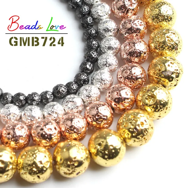 Wholesale Multicolor Plating Lava Stone volcanic rock Round Loose Beads for Jewelry Making DIY Bracelet Necklace 4 6 8 10mm 15''
Wholesale Multicolor Plating Lava Stone volcanic rock Round Loose Beads for Jewelry Making DIY Bracelet Necklace 4 6 8 10mm 15''