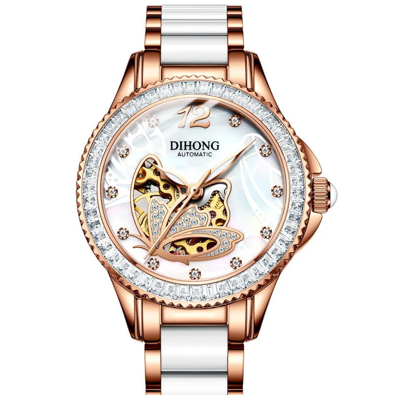 Switzerland Noctilucent Ceramics Fully Automatic Waterproof Mechanics Surface High Quality Ma'am Wrist Watch DH -8114 -L.
Switzerland Noctilucent Ceramics Fully Automatic Waterproof Mechanics Surface High Quality Ma'am Wrist Watch DH -8114 -L.