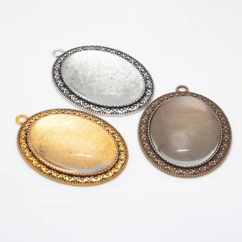 Vintage Zinc Alloy Cameo 30*40mm Oval Pendant Cabochon Base Setting + Clear Glass Cabochons C8766
Vintage Zinc Alloy Cameo 30*40mm Oval Pendant Cabochon Base Setting + Clear Glass Cabochons C8766