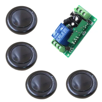 Newest Wireless Universal Remote Control DC 9V 12V 24V RF Switch System 315/433MHz 4pcs Round Transmitter and 1pcs Receiver
Newest Wireless Universal Remote Control DC 9V 12V 24V RF Switch System 315/433MHz 4pcs Round Transmitter and 1pcs Receiver