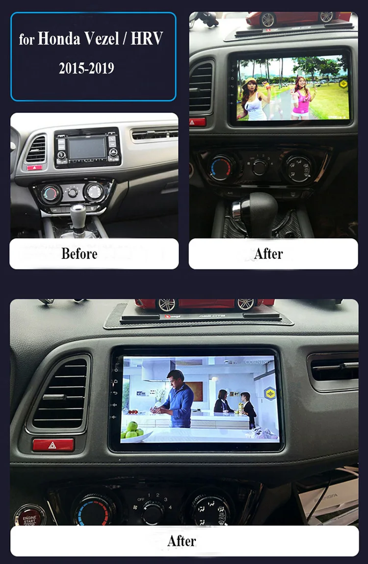 Discount Radio 2 din android for Honda Vezel HR-V HRV 2014 2015 2016 2017 autoradio 4 Core rear view camera input 2g 32 flash android car 0