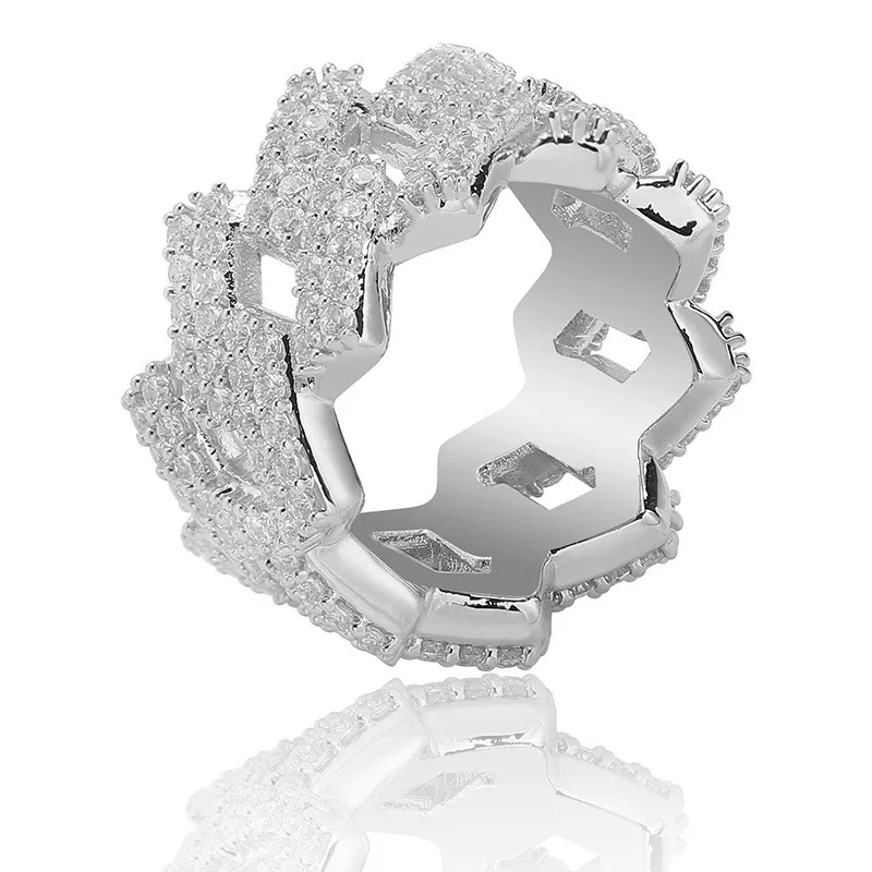 OMYFUN Silver Gold Filled Ring Hollow Hip-hop Bling Ring Men Rappers' Jewelry Full CZ Paved Rings Anillo Anel Male Accessory
OMYFUN Silver Gold Filled Ring Hollow Hip-hop Bling Ring Men Rappers' Jewelry Full CZ Paved Rings Anillo Anel Male Accessory