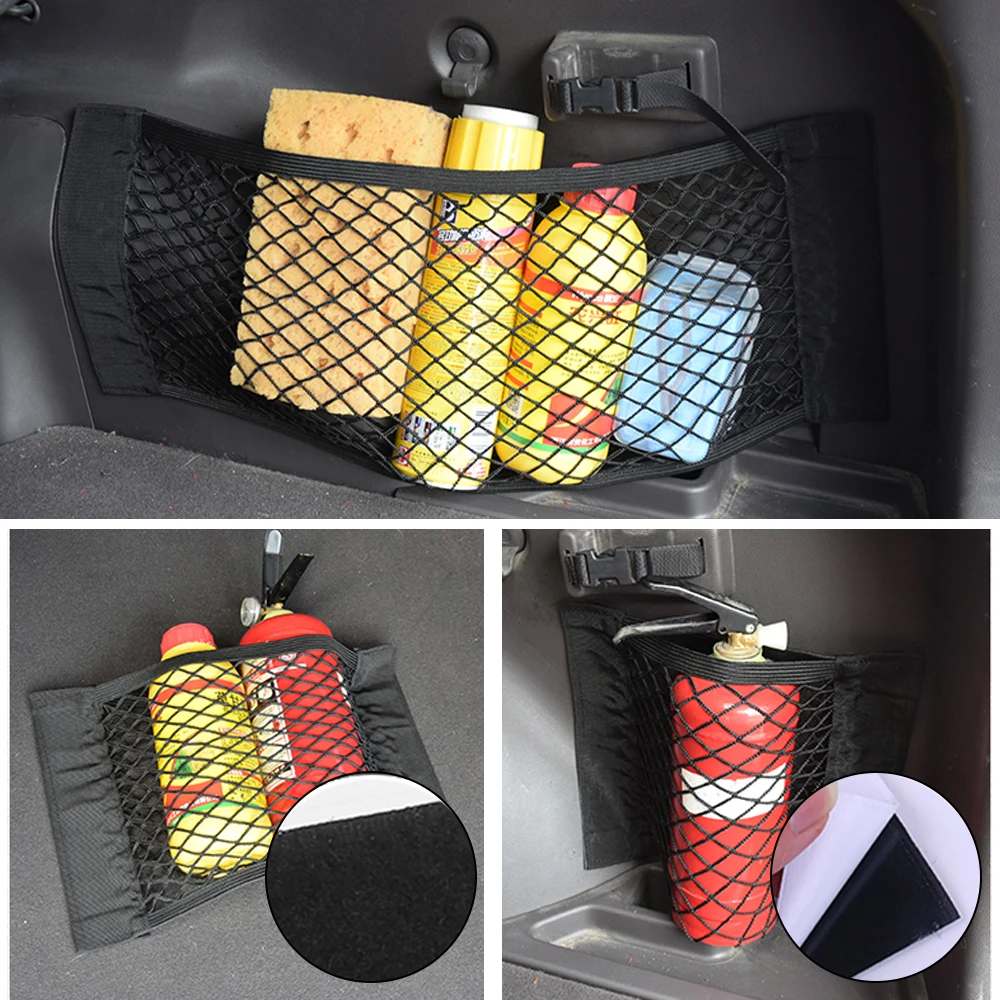 2PC Car Back Rear Trunk Seat Elastic String Net Magic Sticker Mesh Storage Bag Universal For Cars Luggage Nets Travel Pocket
2PC Car Back Rear Trunk Seat Elastic String Net Magic Sticker Mesh Storage Bag Universal For Cars Luggage Nets Travel Pocket