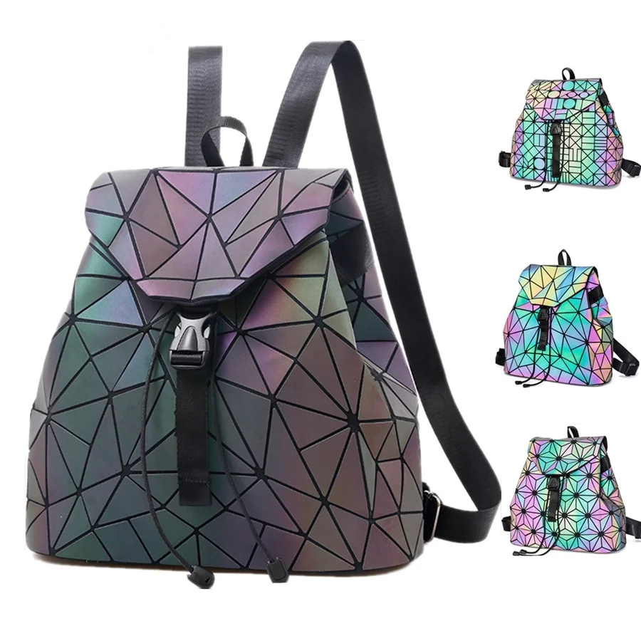 Women Laser Luminous Backpack Hologram Geometric Fold Student School Drawstring Bags For Teenage Girls holographic sac a dos
Women Laser Luminous Backpack Hologram Geometric Fold Student School Drawstring Bags For Teenage Girls holographic sac a dos