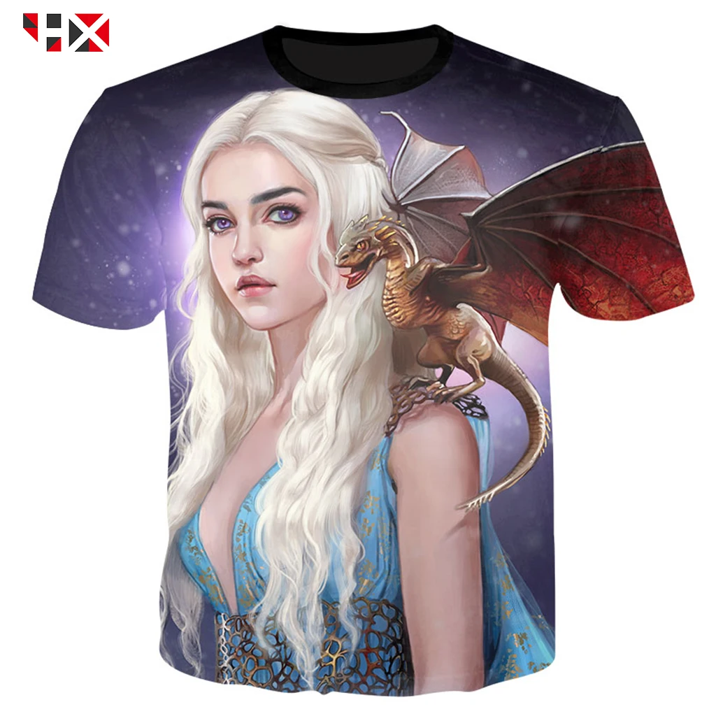 Summer New Game of Thrones Men T Shirt 3D Print Danielis Targaryen T Shirt Men/Women Harajuku Streetwear Short Sleeve Tops X17
Summer New Game of Thrones Men T Shirt 3D Print Danielis Targaryen T Shirt Men/Women Harajuku Streetwear Short Sleeve Tops X17
