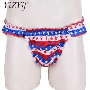 YiZYiF Sexy Underwear Men Stars Print Sissy Gay Ruffled Frilly Briefs Lingerie Soft Fabric Stripe Low Rise High Cut Underwear
YiZYiF Sexy Underwear Men Stars Print Sissy Gay Ruffled Frilly Briefs Lingerie Soft Fabric Stripe Low Rise High Cut Underwear