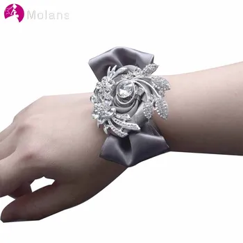 MOLANS European Exquisite Ribbons Flower for Bridal Wedding Corsages Alloy Inlaid Water Drill Bow Knot Bracelet Prom Accessories
MOLANS European Exquisite Ribbons Flower for Bridal Wedding Corsages Alloy Inlaid Water Drill Bow Knot Bracelet Prom Accessories