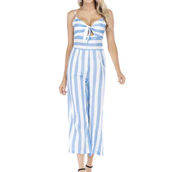 Summer Sexy Jumpsuits Women Rompers Elegant Stripe Casual Wide Leg Pant Jumpsuit Overalls White Plus Size #Zer
Summer Sexy Jumpsuits Women Rompers Elegant Stripe Casual Wide Leg Pant Jumpsuit Overalls White Plus Size #Zer