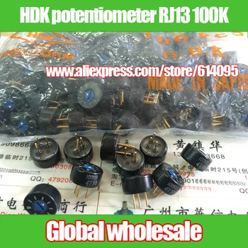 2pcs HDK precision adjustable potentiometer RJ13 100K / 100K black variable resistor
2pcs HDK precision adjustable potentiometer RJ13 100K / 100K black variable resistor