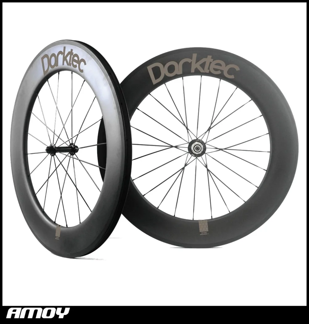 Darktec brand 700C 25mm wide 88mm clincher carbon wheels V brake carbon wheelsets with powerway R13 hub road bicycle wheels
Darktec brand 700C 25mm wide 88mm clincher carbon wheels V brake carbon wheelsets with powerway R13 hub road bicycle wheels