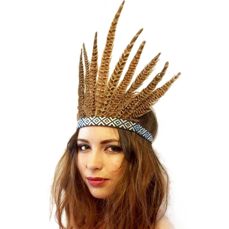 Feather Hair Band Tiara Bohemian Indian Gypsy Dance Show Headband Accessories National Style
Feather Hair Band Tiara Bohemian Indian Gypsy Dance Show Headband Accessories National Style