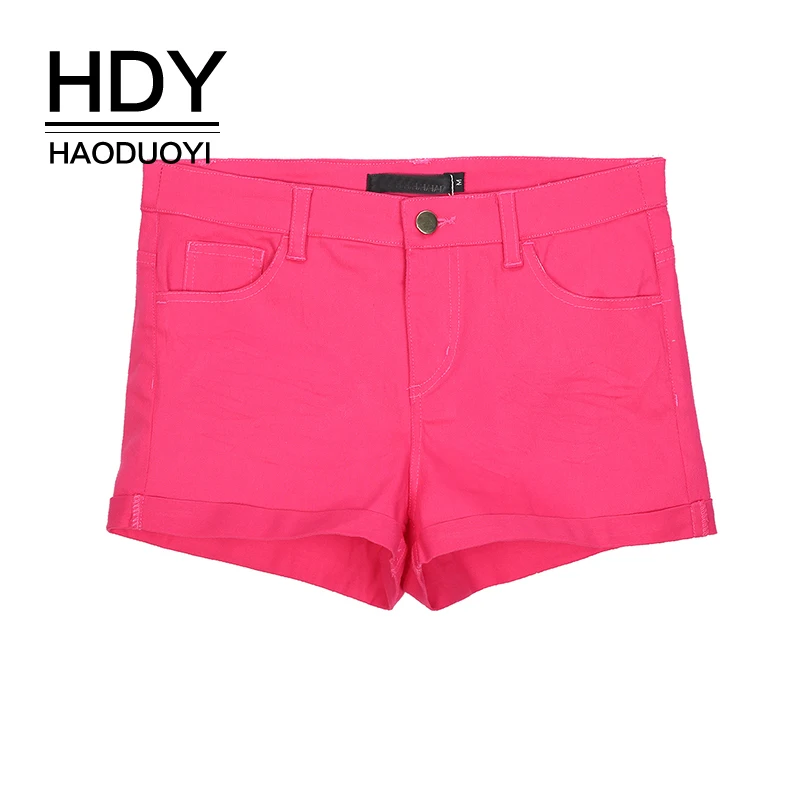 HDY HAODUOYI Women 2019 New Arrival Solid Smocking Mid Waist Casual Cowboy Shorts Pockets Denim Slim Short Pants For Female
HDY HAODUOYI Women 2019 New Arrival Solid Smocking Mid Waist Casual Cowboy Shorts Pockets Denim Slim Short Pants For Female