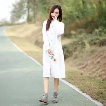 2020 Spring Winter Leisure Button Mandarin Collar Women Shirts Solid Color Long Sleeve Personalized Plus Size Women Clothing
2020 Spring Winter Leisure Button Mandarin Collar Women Shirts Solid Color Long Sleeve Personalized Plus Size Women Clothing
