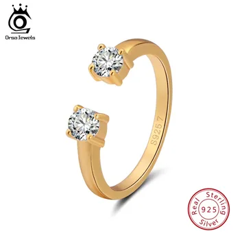 ORSA JEWELS Women 925 Sterling Silver Rings Gold-color Unique Open Design AAA Zircon Adjustable Ring Fashion Jewelry SR60-G
ORSA JEWELS Women 925 Sterling Silver Rings Gold-color Unique Open Design AAA Zircon Adjustable Ring Fashion Jewelry SR60-G